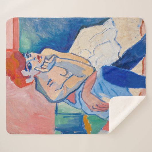 Frau in einer Kluft | Andre Derain | Sherpadecke (Vorderseite (Horizontal))