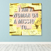 Frau in einer Mission, Motivierend Leinwanddruck (Insitu (Holzboden))