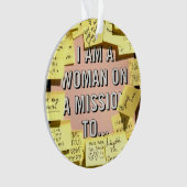 Frau in einer Mission, Motivierend Ornament (Vorderseite)