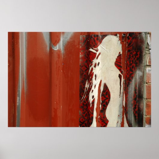 Frau in einer roten Adresse Poster (Vorne)