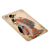 Frau in farbenfrohen Kimono Magnet (Rechte Seite)