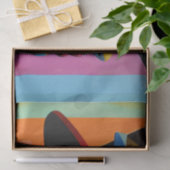 Frau in farbenfroher Hut 6 markante Silhouette Seidenpapier (Geschenk)