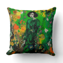 Frau in farbenprächtigem Feld