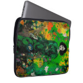 Frau in farbenprächtigem Feld Laptopschutzhülle (Vorne Rechts)