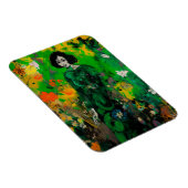 Frau in farbenprächtigem Feld Magnet (Rechte Seite)