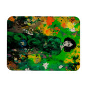 Frau in farbenprächtigem Feld Magnet (Horizontal)