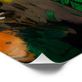 Frau in farbenprächtigem Feld Poster (Ecke)