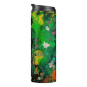 Frau in farbenprächtigem Feld Thermosbecher (Nach rechts gedreht)