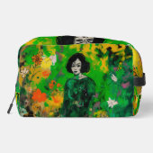 Frau in farbenprächtigem Feld Waschbeutel (Rückseite)