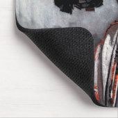 Frau in gestickter Bluse Mousepad (Ecke)