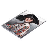 Frau in gestickter Bluse Notizblock (Linke Seite)