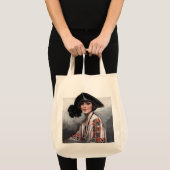 Frau in gestickter Bluse Tragetasche (Vorderseite (Produkt))