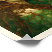 Frau in Green Celtic Knot St Patrick's Poster (Ecke)