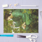 Frau in Green (The Day Dream) (von D.G. Rosetti) Seidenpapier (Handwerk)