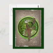 Frau in grün - LAUREL Postkarte (Vorne/Hinten)