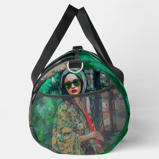 Frau in grüner Sonnenbrille Duffle Bag (Rechts)