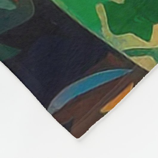 Frau in grüner Sonnenbrille Fleecedecke (Ecke)