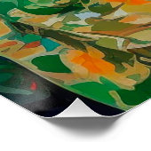 Frau in grüner Sonnenbrille Poster (Ecke)