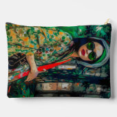 Frau in grüner Sonnenbrille Zubehörtasche (Rückseite)