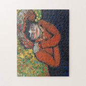 Frau in Hut, Abstraktes Jigsaw Puzzle (Vertikal)