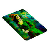 Frau in Hut Magnet (Rechte Seite)