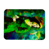 Frau in Hut Magnet (Horizontal)