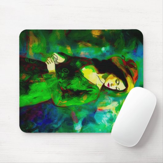 Frau in Hut Mousepad (Mit Mouse)
