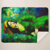 Frau in Hut Sherpadecke (Vorderseite (Horizontal))