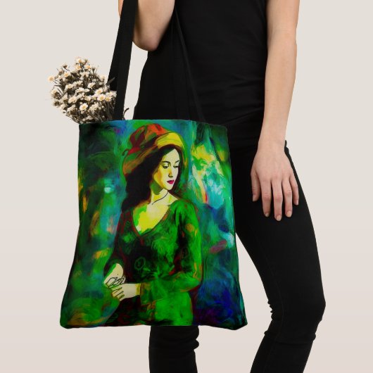 Frau in Hut Tasche (Von Nahem)