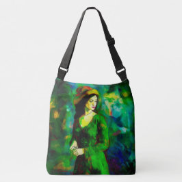 Frau in Hut Tragetaschen Mit Langen Trägern