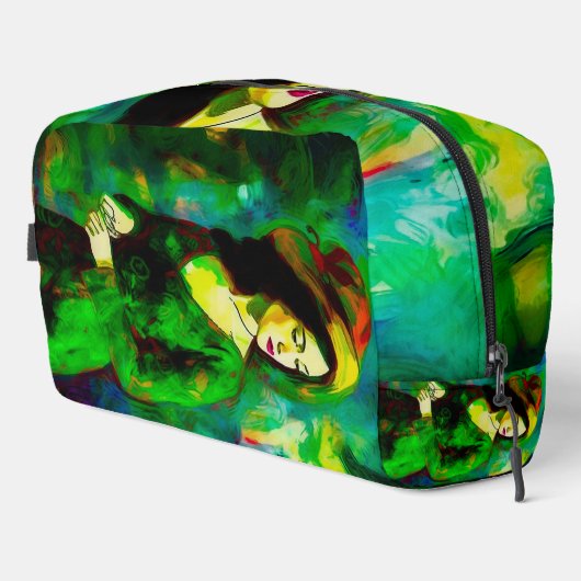 Frau in Hut Waschbeutel (Rechte Ecke)