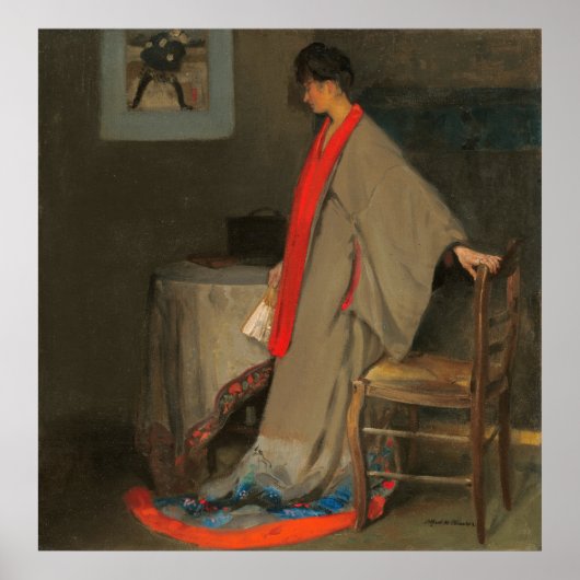 Frau in Kimono - A. H. Maurer Fine Art Poster (Vorne)