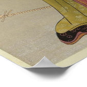 Frau in Kimono Vintage Kunst in Japan Poster (Ecke)