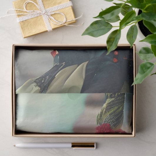 Frau in Kostümliedern-Alligator-Schönheitsdekoupag Seidenpapier (Geschenk)