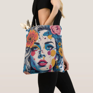 Frau in Kunstform Tasche
