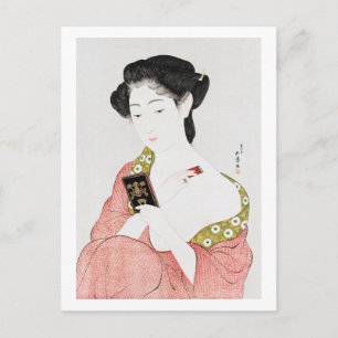 Frau in Makeup, Goyō Hashiguchi Postkarte