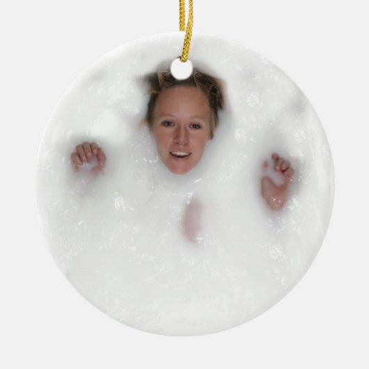 Frau in Milch Keramikornament (Vorne)