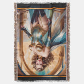 Frau in opulentem Gold Türkis Attion von Xzendor7 Decke (Vorderseite Vertikal)