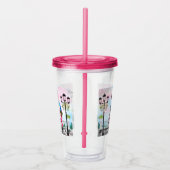 Frau in Paris Eiffelturm Acrylic Tumbler Acryltrinkbecher (Rechts)