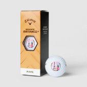 Frau in Paris Golf Balls Eiffelturm Golfball (Verpackungen)