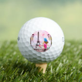 Frau in Paris Golf Balls Eiffelturm Golfball (Insitu T-Shirt)