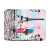 Frau in Paris Happy Birthday Magnet Eiffel Tower (Horizontal)