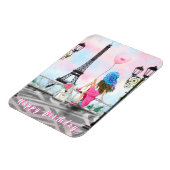 Frau in Paris Happy Birthday Magnet Eiffel Tower (Linke Seite)