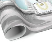 Frau in Paris Umschlagpapier mit Eiffelturm Geschenkpapier (Rolleneckpunkt)