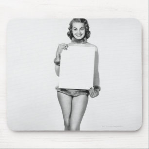 Frau in Pelz Mousepad