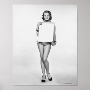 Frau in Pelz Poster