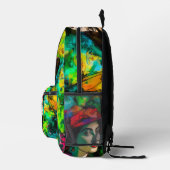 Frau in Red Hat Bedruckter Rucksack (Rechts)