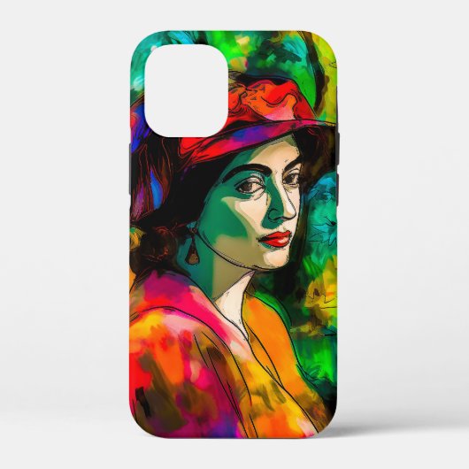 Frau in Red Hat Case-Mate iPhone Hülle (Rückseite)