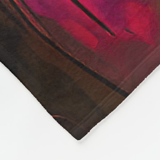 Frau in Red Hat Fleecedecke (Ecke)