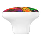 Frau in Red Hat Keramikknauf (Seitenansicht)